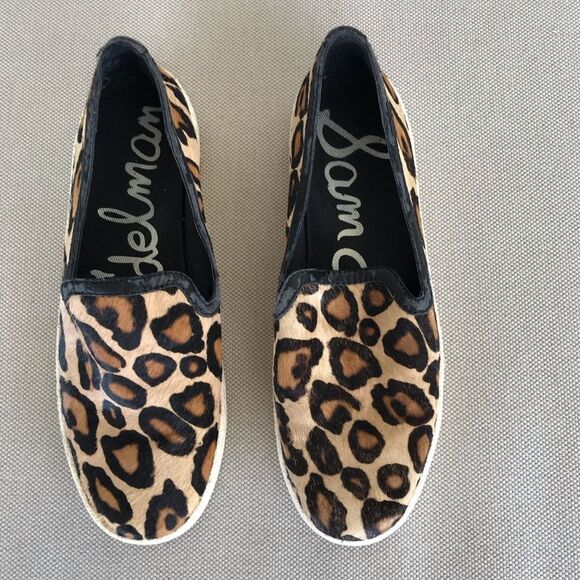Sam Edelman Leopard Print Loafers - Picture 1 of 6